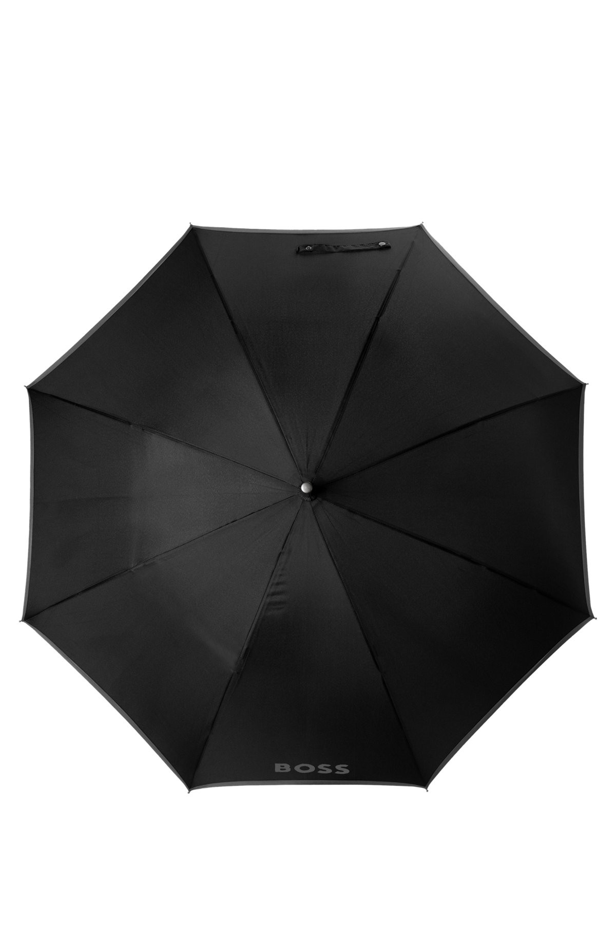 Umbrella with contrast canopy edge, Black