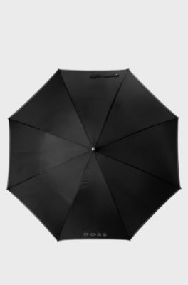 Parapluie &agrave; bord contrastant, Noir