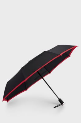 Guarda-chuva de bolso com borda vermelha, Black