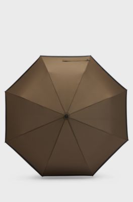 Khaki pocket umbrella with black border, Khaki