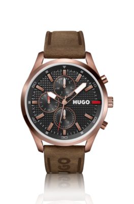 brown hugo boss watch