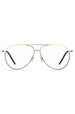 Brillenfassung aus Titan mit Ombr&eacute;-Design, Schwarz gemustert