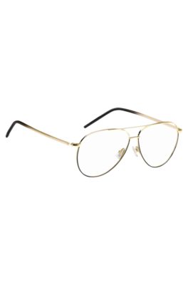 Brillenfassung aus Titan mit Ombr&eacute;-Design, Schwarz gemustert