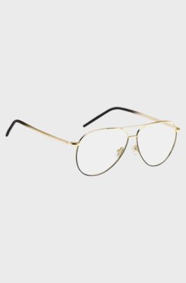 Titanium optical frames with ombr&eacute; detail, Black Patterned