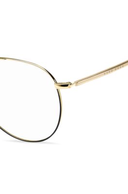 Brillenfassung aus Titan mit Ombr&eacute;-Design, Schwarz gemustert