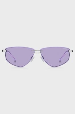 Double-bridge sunglasses with purple frames, Purple