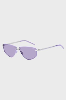 Double-bridge sunglasses with purple frames, Purple