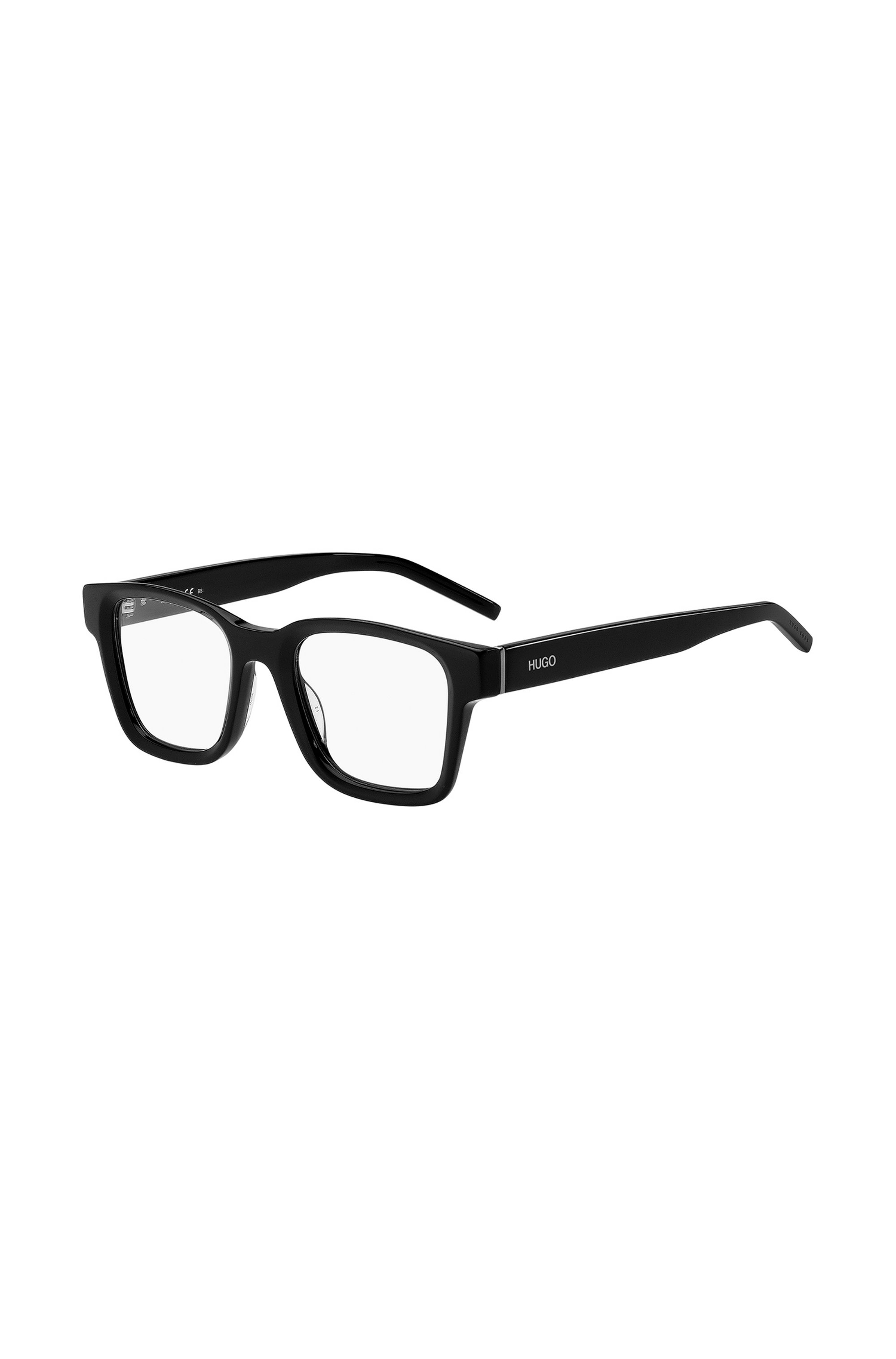 Brillenfassung aus schwarzem Acetat mit Logo an den Bügeln, Assorted-Pre-Pack