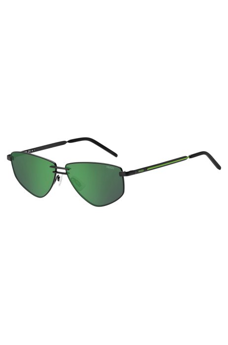 Sonnenbrille mit Doppelsteg und grünen Gläsern, Assorted-Pre-Pack