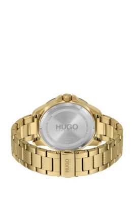 hugo boss gold watch black face