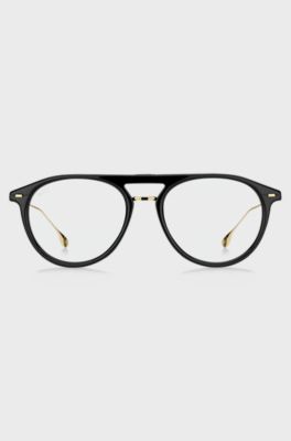 Blue-light-blocking optical frames in black acetate, Assorted-Pre-Pack