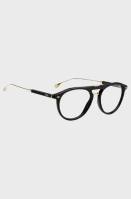 Blue-light-blocking optical frames in black acetate, Assorted-Pre-Pack