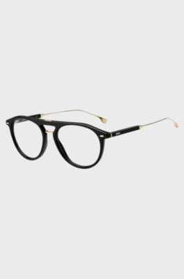 Blue-light-blocking optical frames in black acetate, Assorted-Pre-Pack
