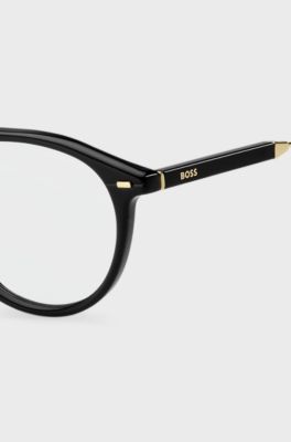 Blue-light-blocking optical frames in black acetate, Assorted-Pre-Pack