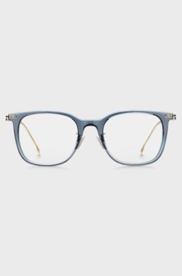 Blue-acetate optical frames with gold-tone temples, Assorted-Pre-Pack
