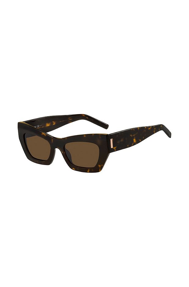 Солнцезащитные очки из ацетата расцветки «гавана» с фирменной фурнитурой, Ассорти-предварительный пакет