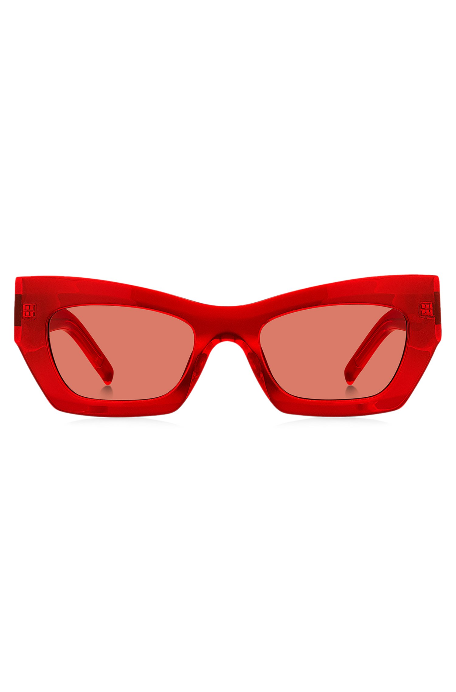 Boss Red-acetate sunglasses with signature hardware solglasögon dam – bild 2