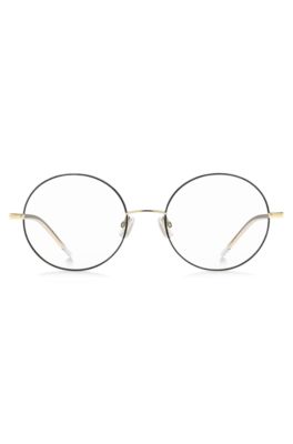 Round optical frames in lightweight titanium with signature hardware, Assorted-Pre-Pack