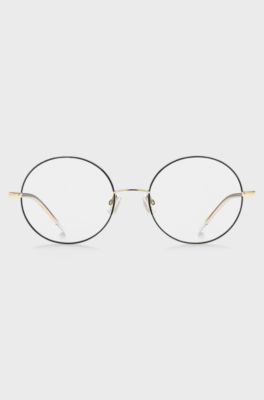 Round optical frames in lightweight titanium with signature hardware, Assorted-Pre-Pack