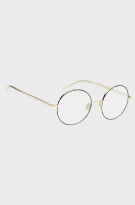 Round optical frames in lightweight titanium with signature hardware, Assorted-Pre-Pack