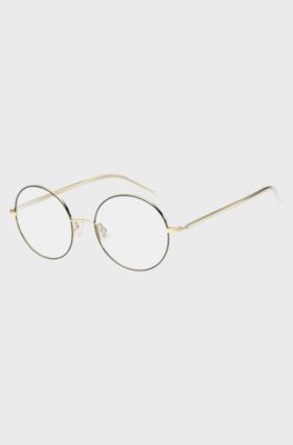 Round optical frames in lightweight titanium with signature hardware, Assorted-Pre-Pack