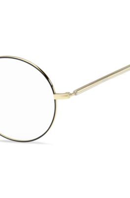 Round optical frames in lightweight titanium with signature hardware, Assorted-Pre-Pack