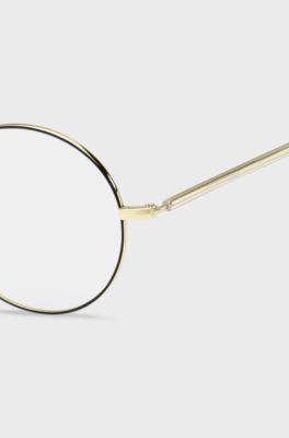Round optical frames in lightweight titanium with signature hardware, Assorted-Pre-Pack