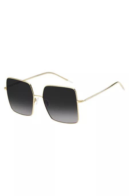 Square-frame sunglasses in lightweight titanium