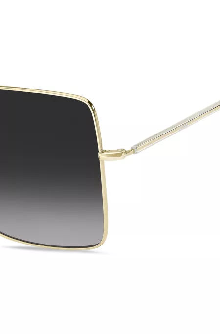 Square-frame sunglasses in lightweight titanium