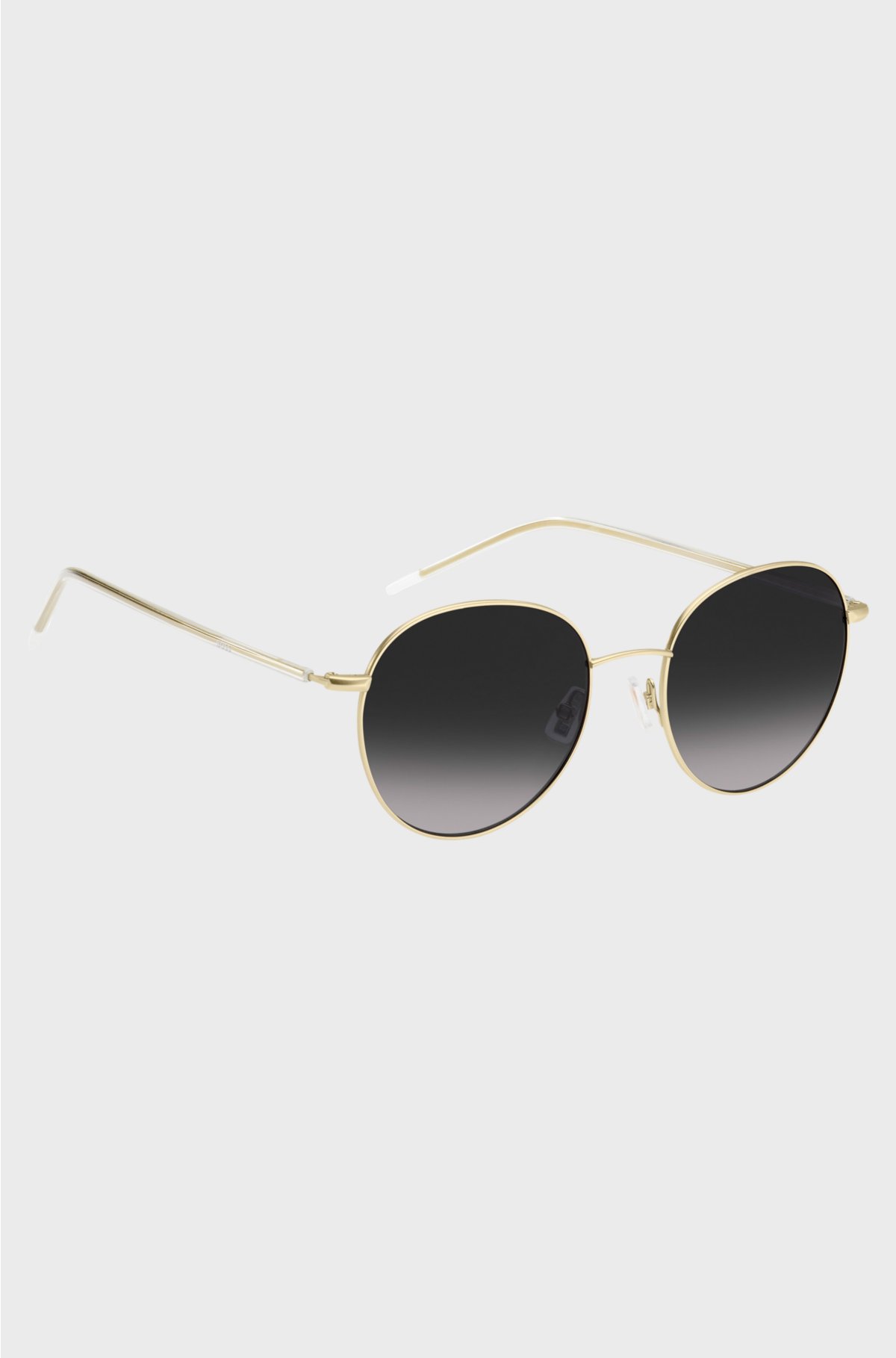 Round-frame sunglasses in lightweight titanium, Gold