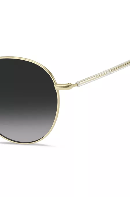 Round-frame sunglasses in lightweight titanium