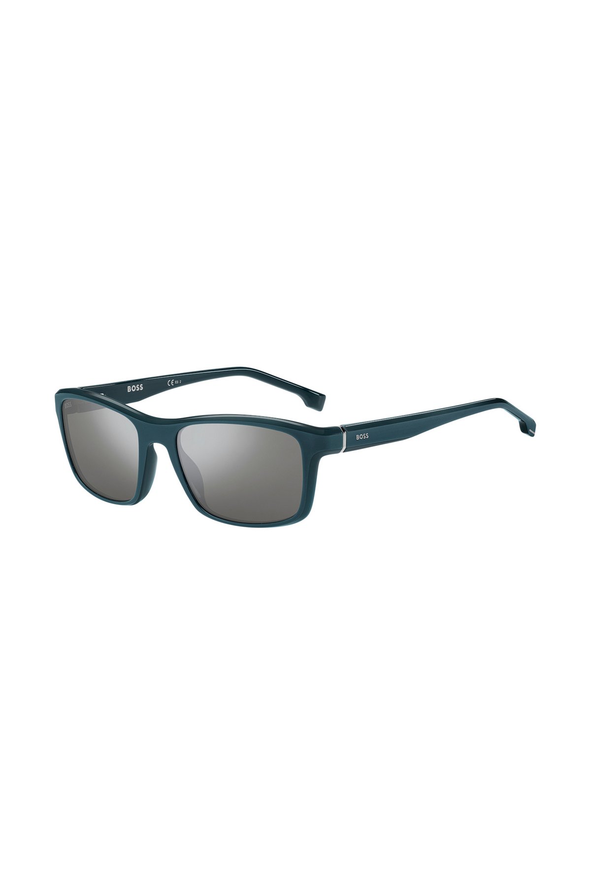 Acetate sunglasses in matte teal with metal trim, Assorted-Pre-Pack