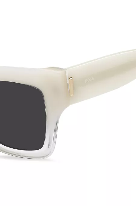 Opal-acetate sunglasses with signature hardware