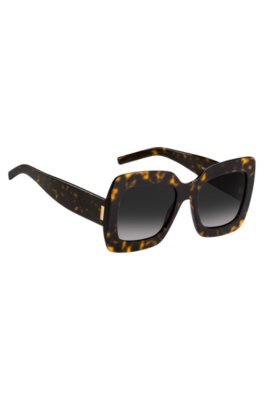 Boss Havana-acetate sunglasses with signature hardware solglasögon dam – bild 3
