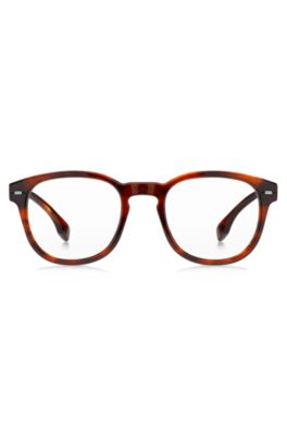 Havana-acetate optical frames with metal rivets, Assorted-Pre-Pack