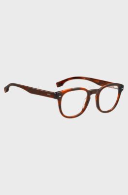 Havana-acetate optical frames with metal rivets, Assorted-Pre-Pack