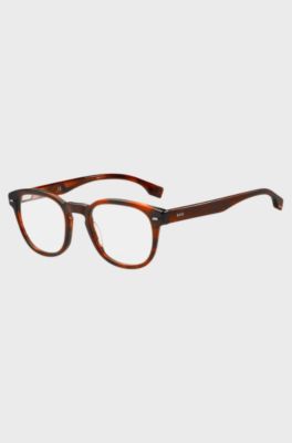 Havana-acetate optical frames with metal rivets, Assorted-Pre-Pack
