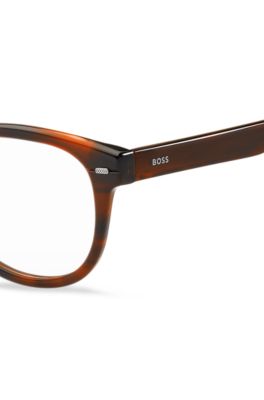 Havana-acetate optical frames with metal rivets, Assorted-Pre-Pack