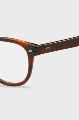 Havana-acetate optical frames with metal rivets, Assorted-Pre-Pack