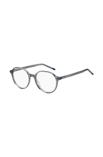 Grey-acetate optical frames with blue details, Assorted-Pre-Pack