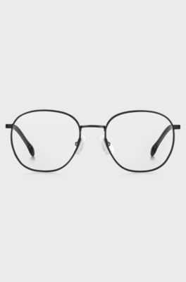 Black-titanium optical frames with tubular temples, Assorted-Pre-Pack