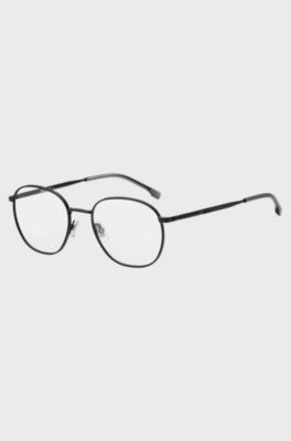 Black-titanium optical frames with tubular temples, Assorted-Pre-Pack