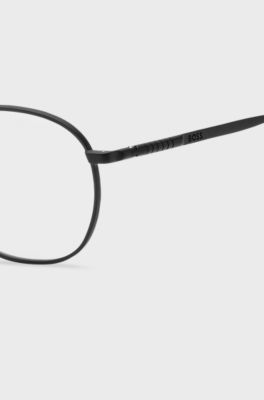 Black-titanium optical frames with tubular temples, Assorted-Pre-Pack