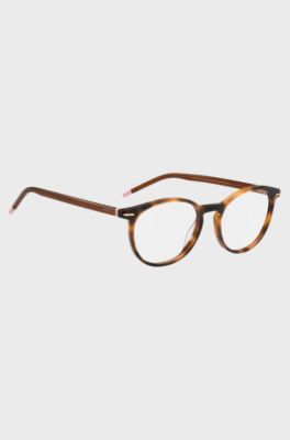 Havana-acetate optical frames with nude details, Assorted-Pre-Pack