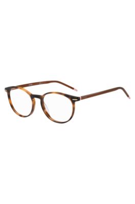 Havana-acetate optical frames with nude details, Assorted-Pre-Pack