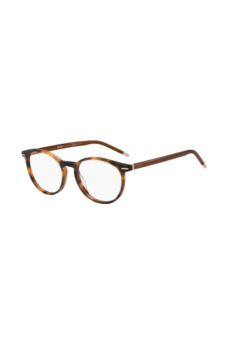 Havana-acetate optical frames with nude details, Assorted-Pre-Pack