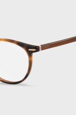 Havana-acetate optical frames with nude details, Assorted-Pre-Pack