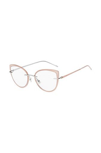 Rimless optical frames with coloured contours, Assorted-Pre-Pack