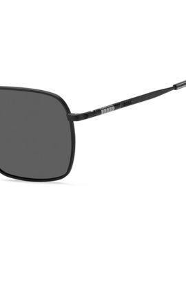 Heren Accessoires voor voor Zonnebrillen voor BOSS by HUGO BOSS Zilverkleurige Zonnebril Met Blauwe Details in het Blauw voor heren 