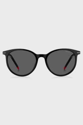 Black-acetate sunglasses with red details, Assorted-Pre-Pack